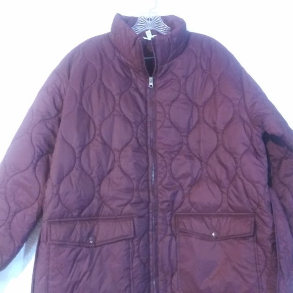 Time and Tru women's XL (16-18) Rustic Plum Onion Belted Barn Coat - Picture 2 of 11